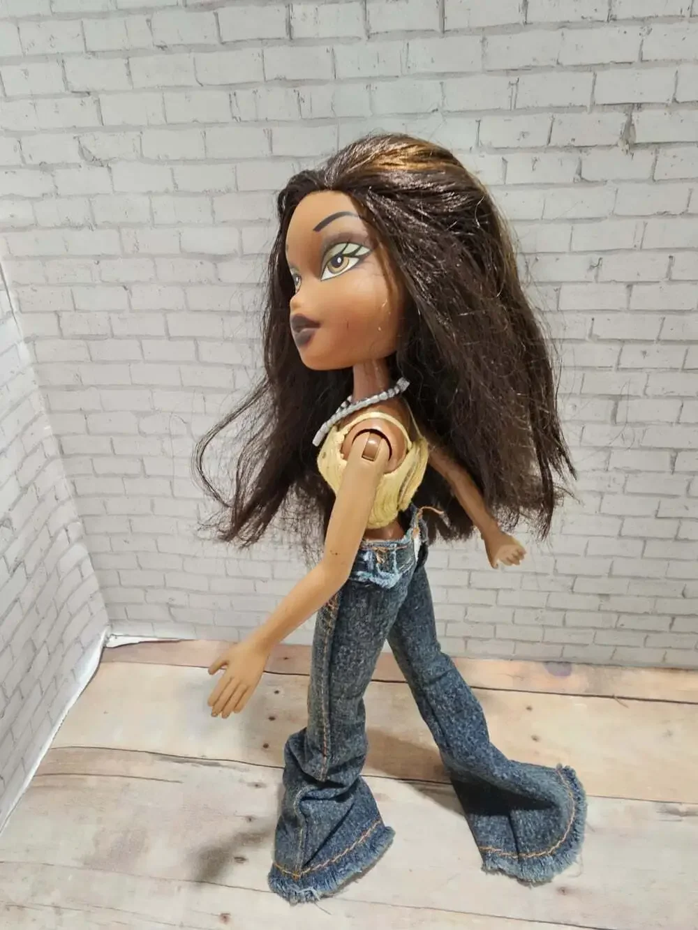 2002 Bratz Xpress It Sasha Doll MGA Vintage Y2K Brown Hair Partial Outfit